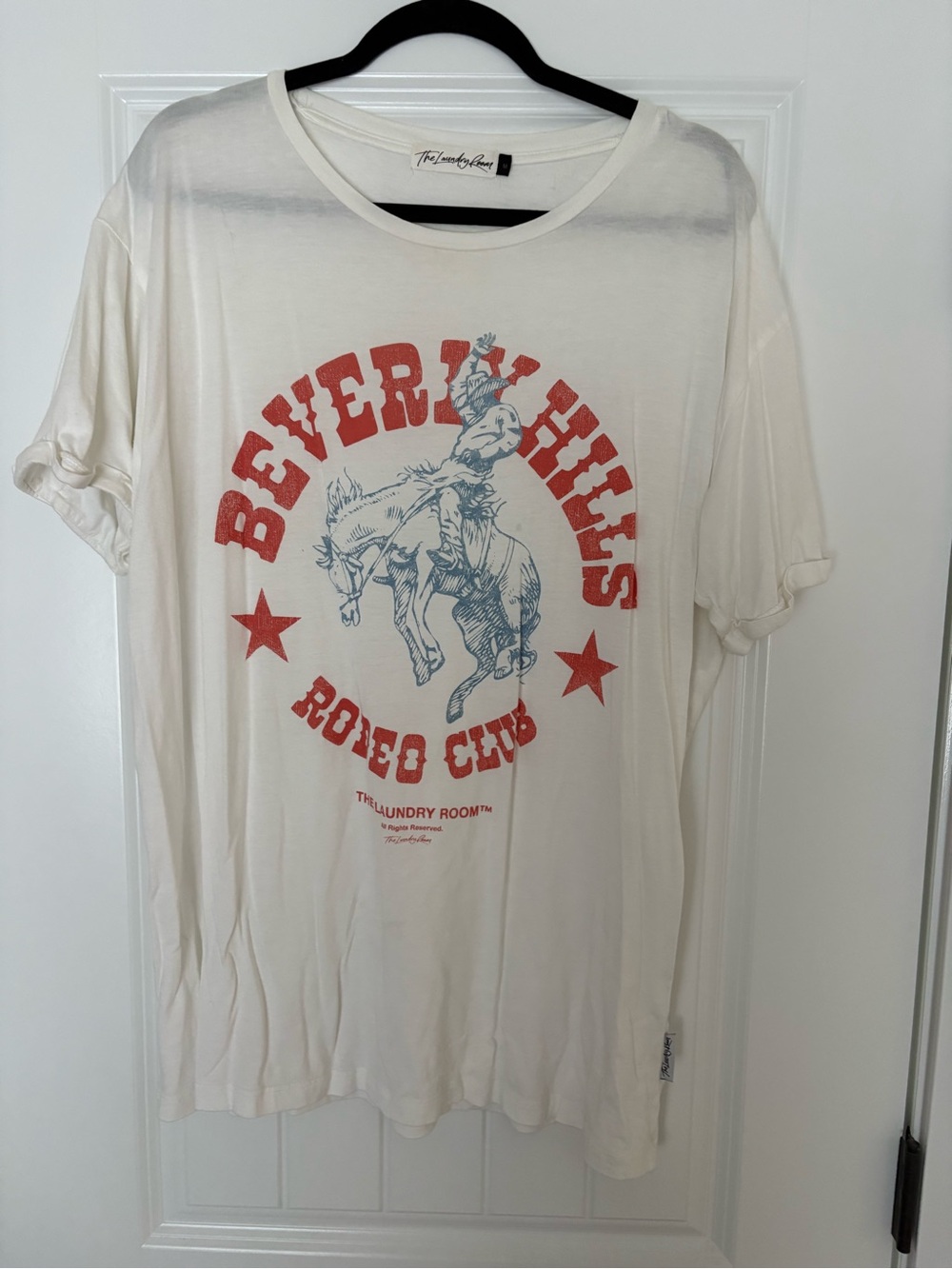 The Laundry Room Off-White Short-Sleeve Rodeo Club Graphic Tee with Red Print